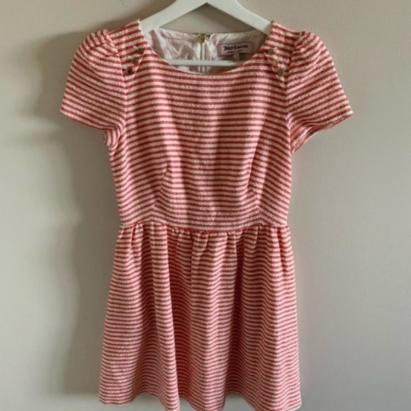 Juicy Couture Pink & White Striped Mini Dress - Picture 1 of 7